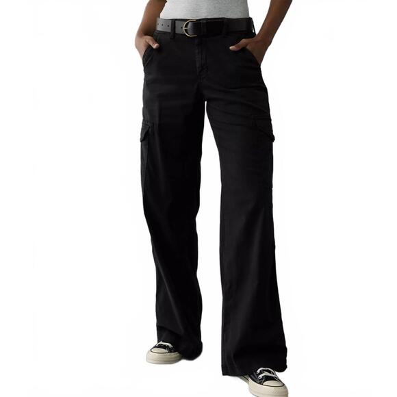 AE Dreamy Drape Cargo Trouser Pants American Eagle NWT Size 4 Short - Picture 1 of 5
